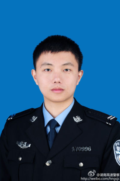 湖南一名交警因公殉职